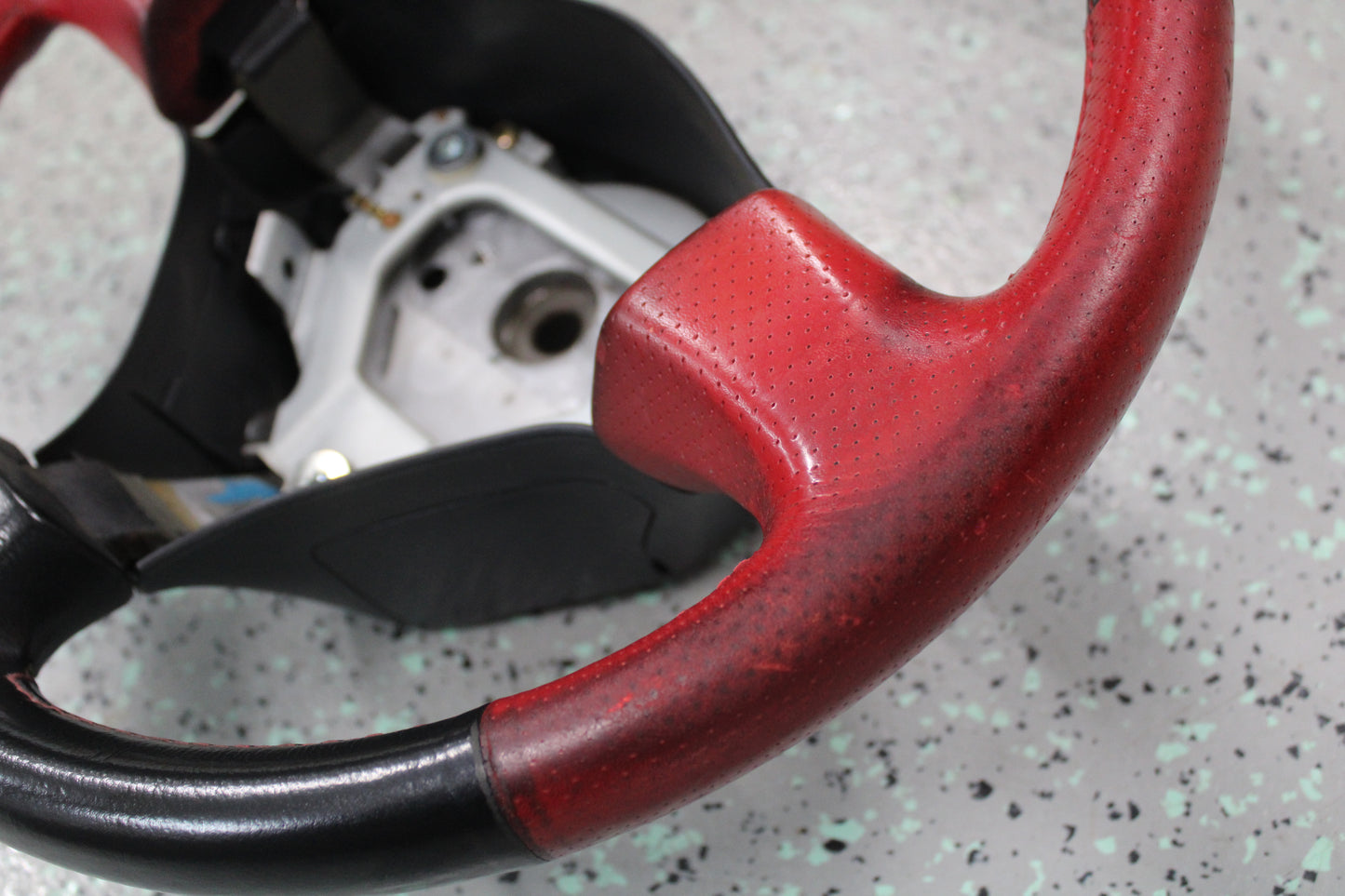 Nissan Silvia S15 Optional Red Leather Steering Wheel - Used