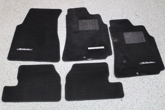 Optional ALL BLACK Nissan Silvia S15 Original Floor Mats (full set + 1 Driver) - Used