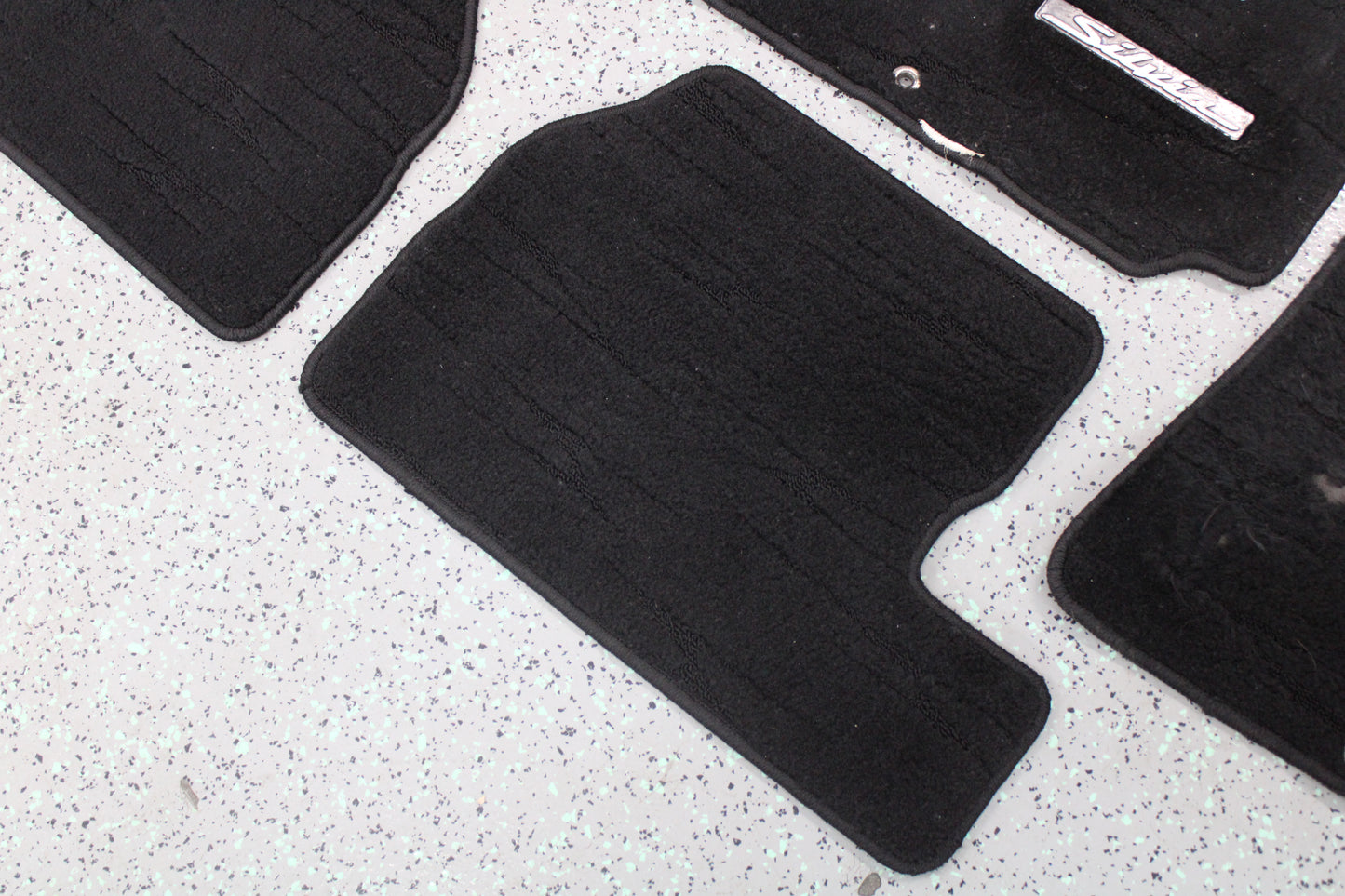 Optional ALL BLACK Nissan Silvia S15 Original Floor Mats (full set + 1 Driver) - Used