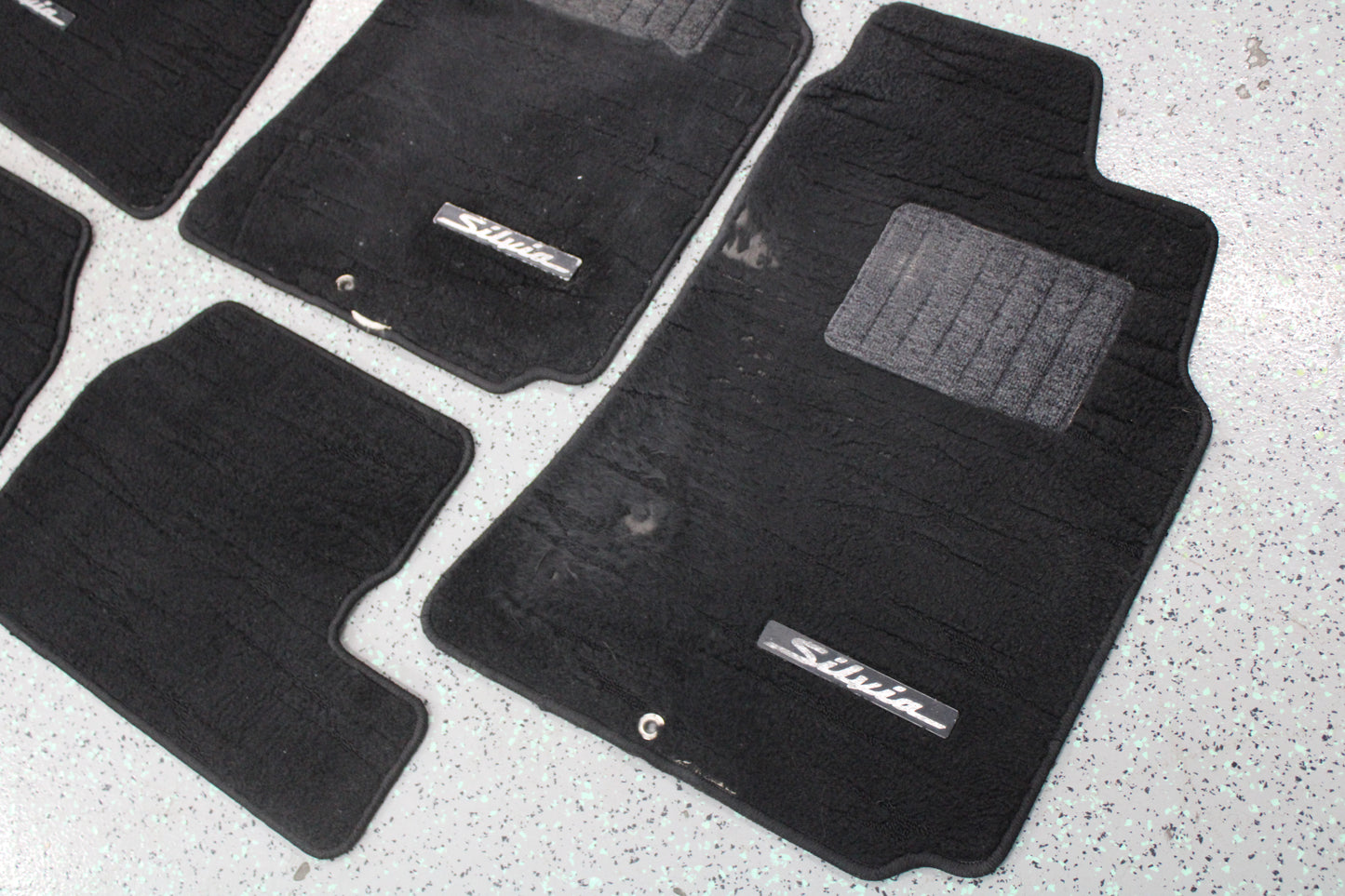 Optional ALL BLACK Nissan Silvia S15 Original Floor Mats (full set + 1 Driver) - Used